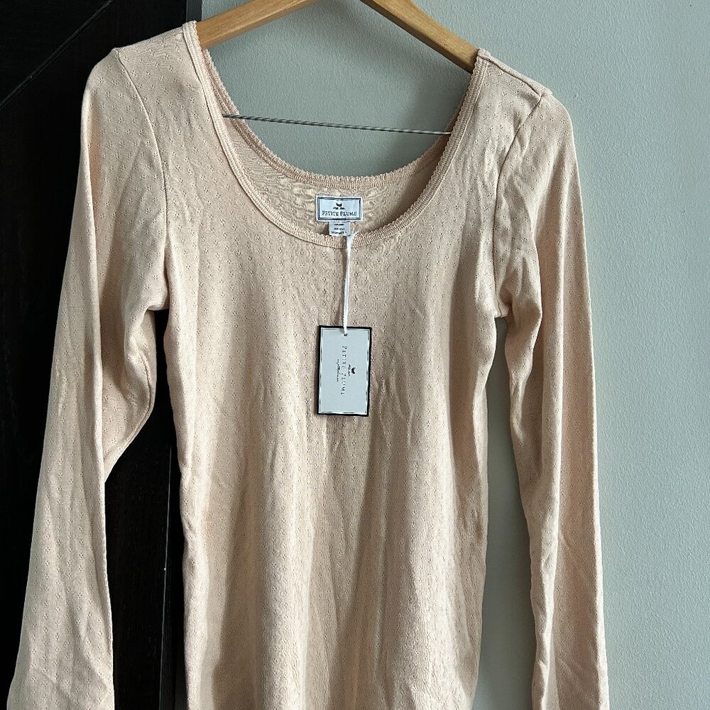 Petite Plume Pima Cotton Pointelle LS top